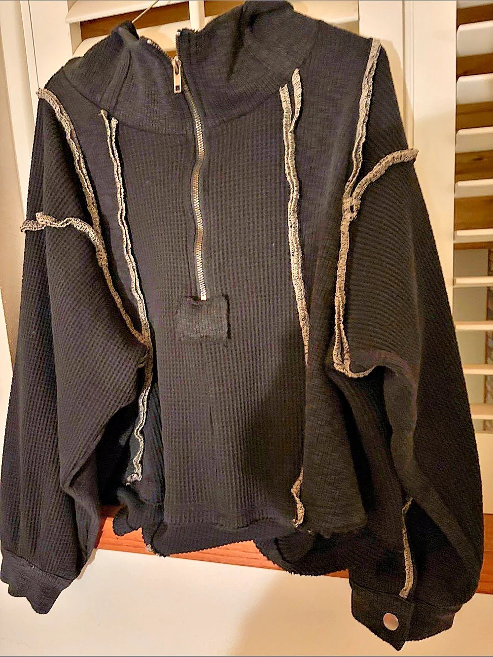 Free People We The Free By Your Side Lined Hoodie Black